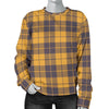 Lumberjack Yellow Pattern Print Women's Sweatshirt-grizzshop