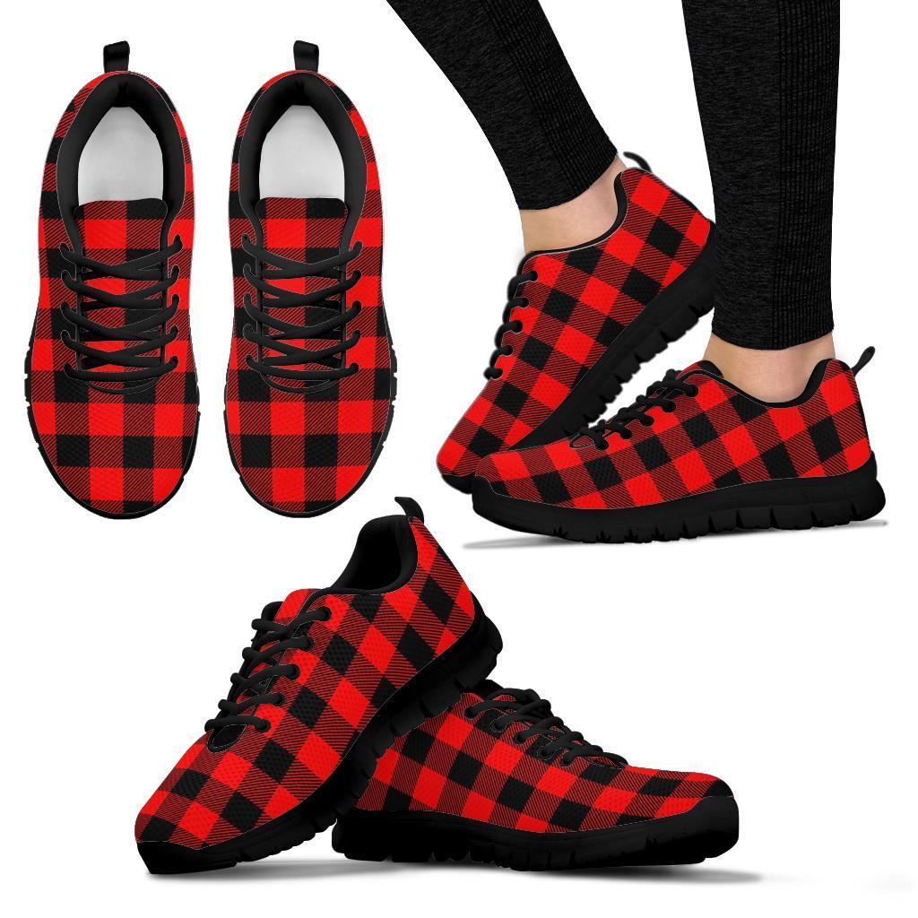 Lumberjack Red Pattern Print Sneaker Shoes For Men Women-grizzshop
