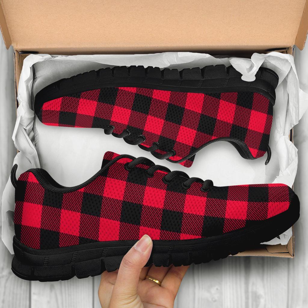 Lumberjack Red Pattern Print Sneaker Shoes For Men Women-grizzshop