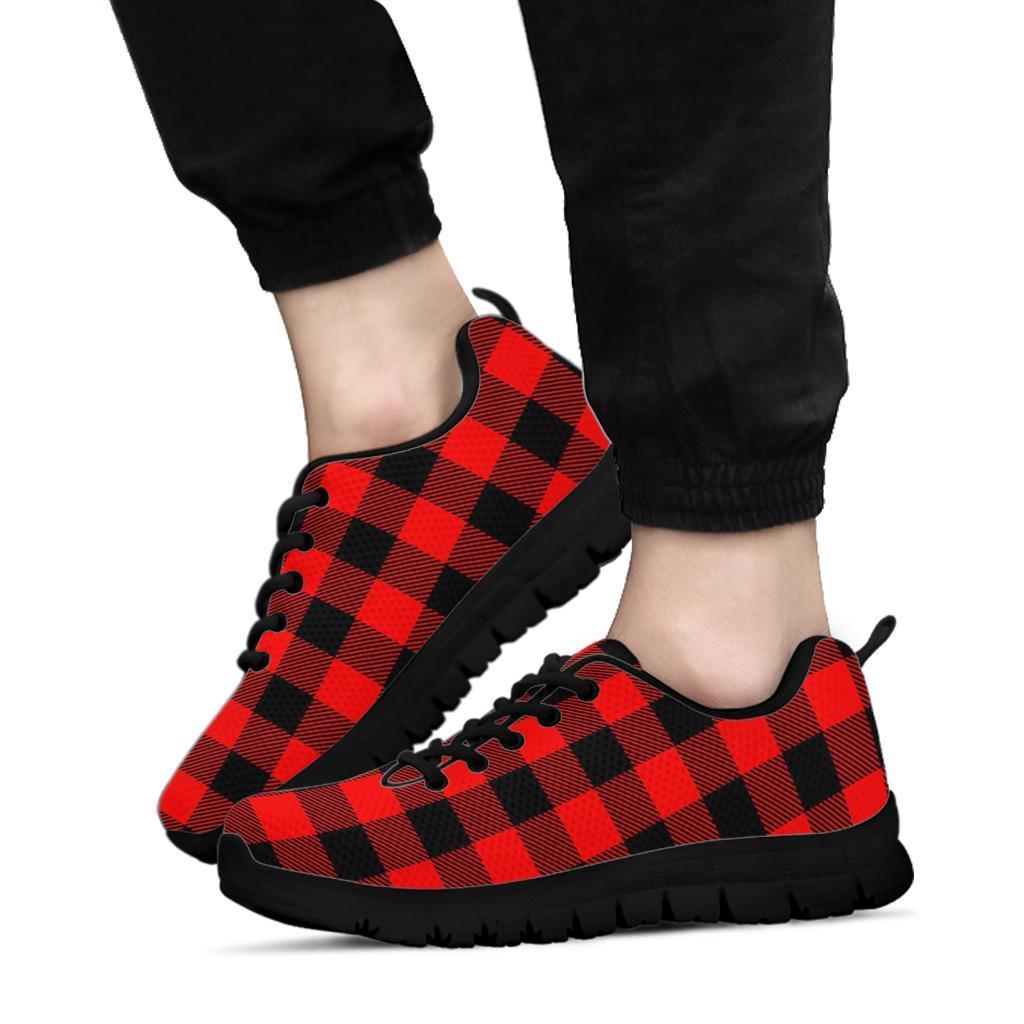 Lumberjack Red Pattern Print Sneaker Shoes For Men Women-grizzshop
