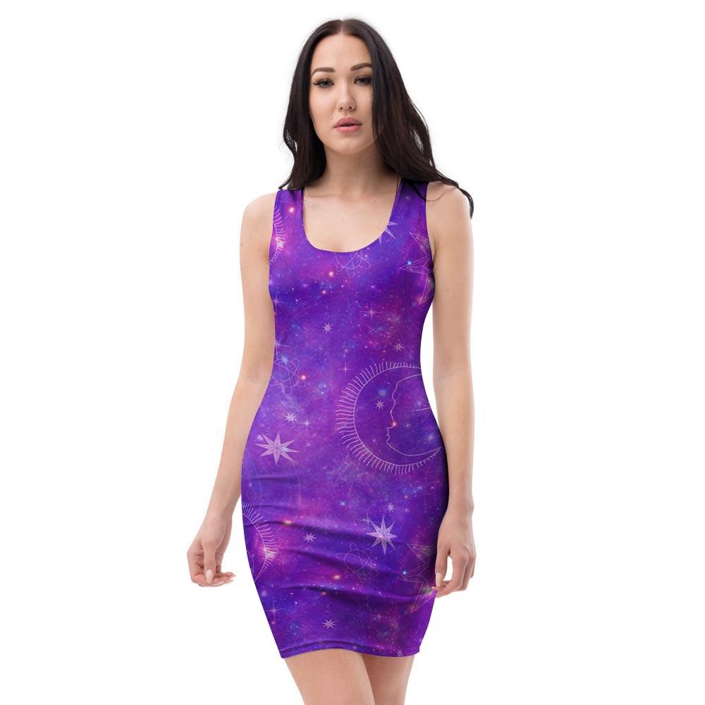 Luna Galaxy Space Bodycon Dress-grizzshop