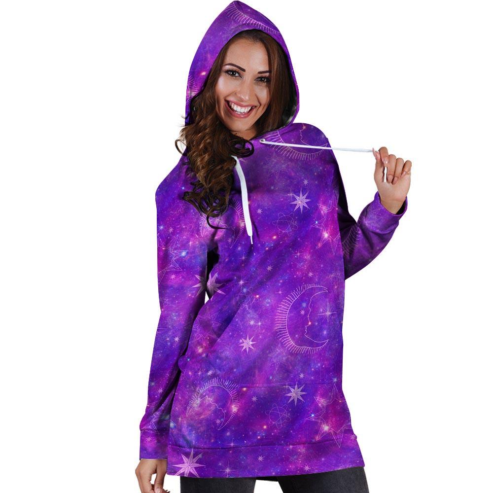 Luna Galaxy Space Hoodie Dress-grizzshop