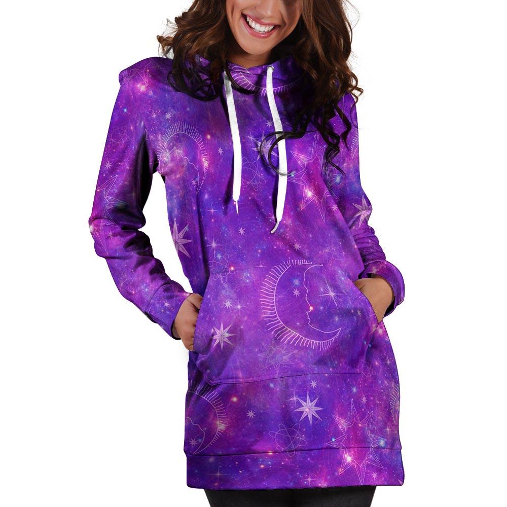 Luna Galaxy Space Hoodie Dress-grizzshop