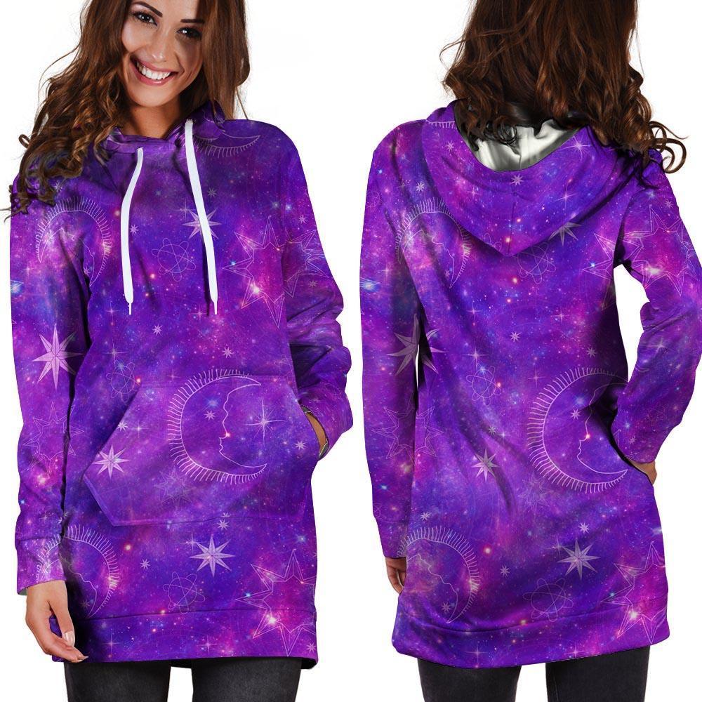 Luna Galaxy Space Hoodie Dress-grizzshop