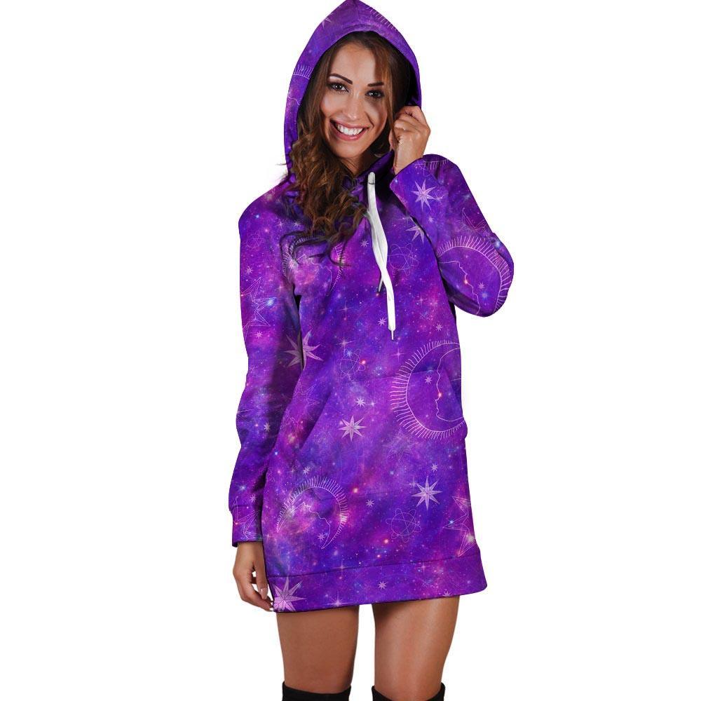 Luna Galaxy Space Hoodie Dress-grizzshop