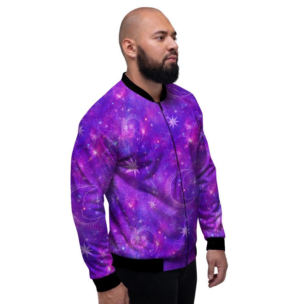 Luna Galaxy Space Men's Bomber Jacket-grizzshop