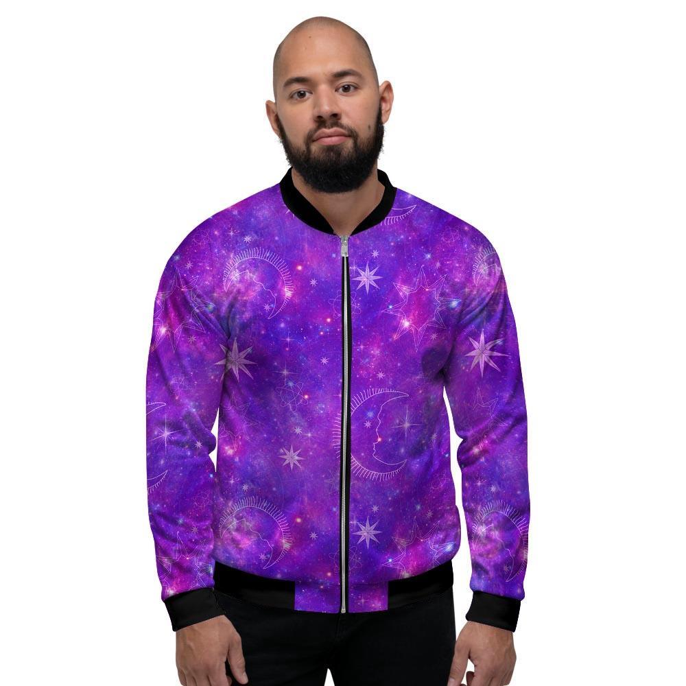 Luna Galaxy Space Men's Bomber Jacket-grizzshop