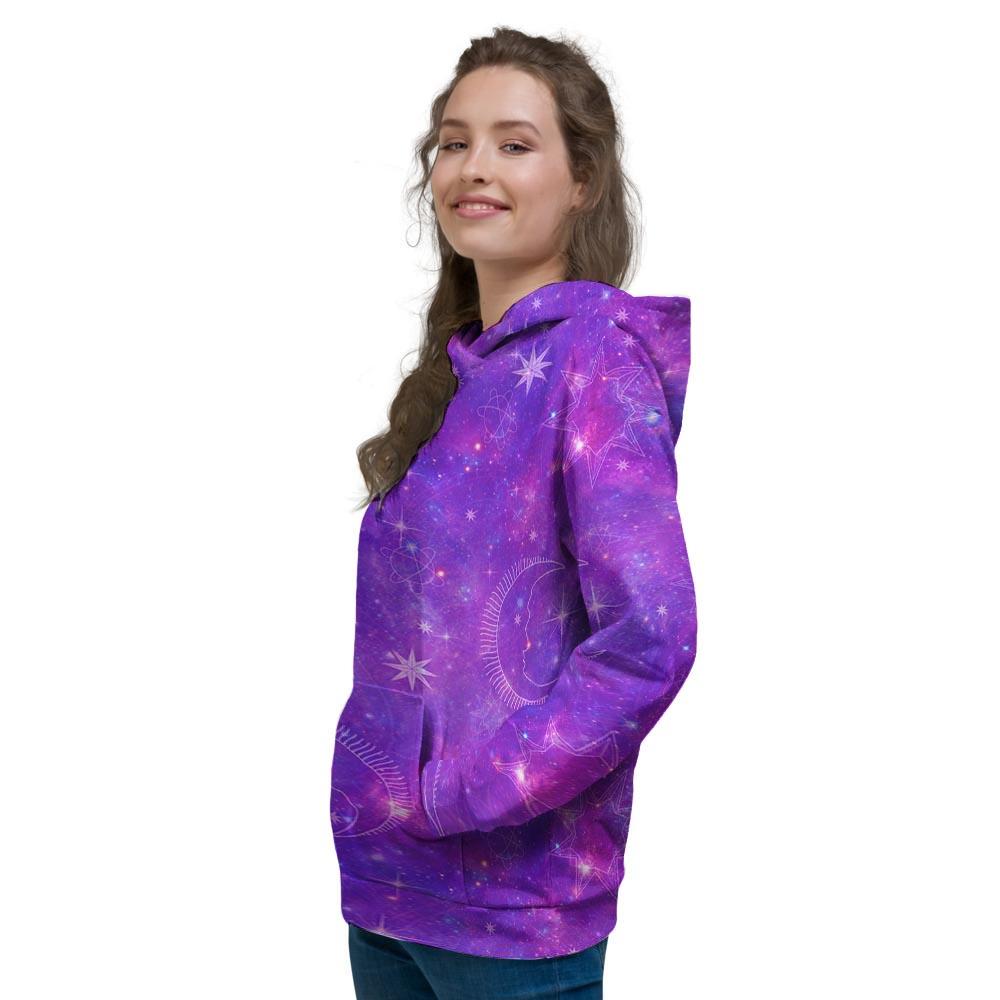 Luna Galaxy Space Women's Hoodie-grizzshop