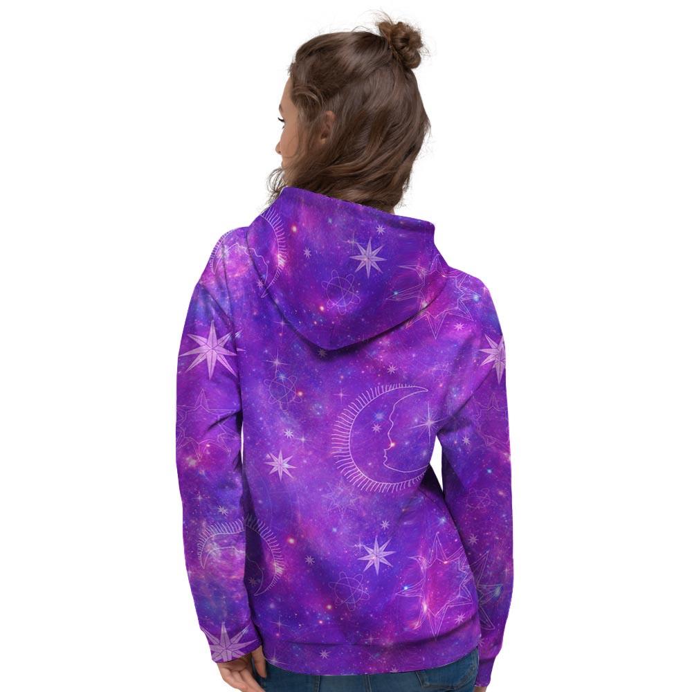 Luna Galaxy Space Women's Hoodie-grizzshop