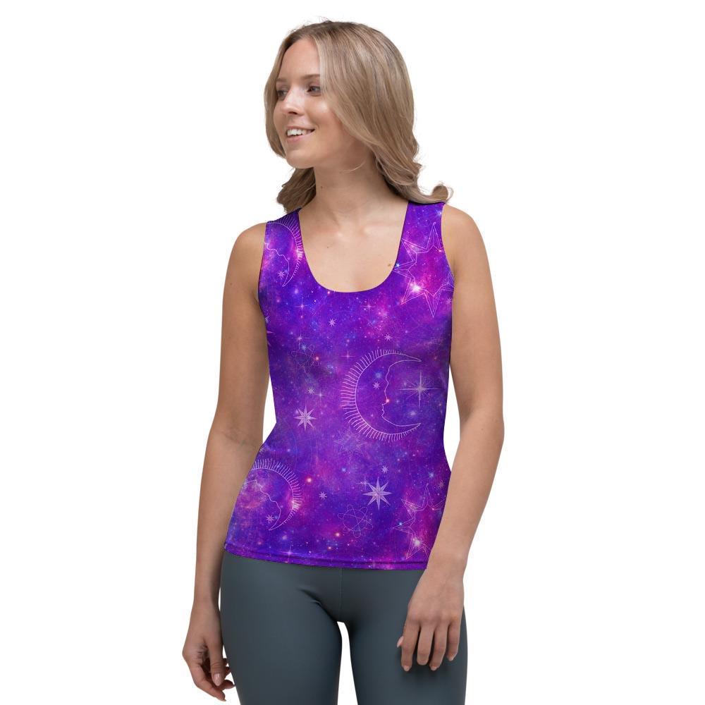 Luna Galaxy Space Women's Tank Top-grizzshop