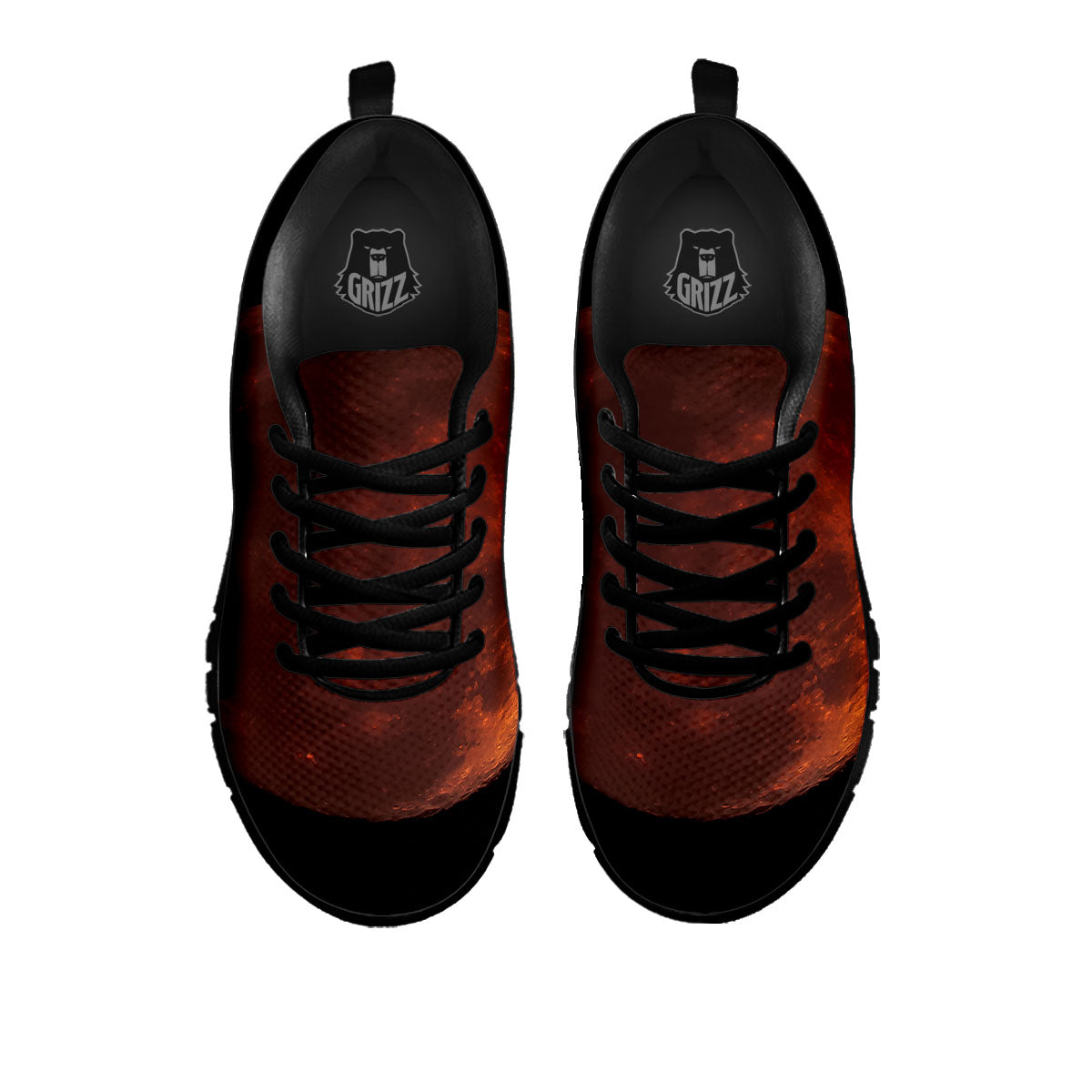 Lunar Cycle Eclipse Print Black Sneaker-grizzshop