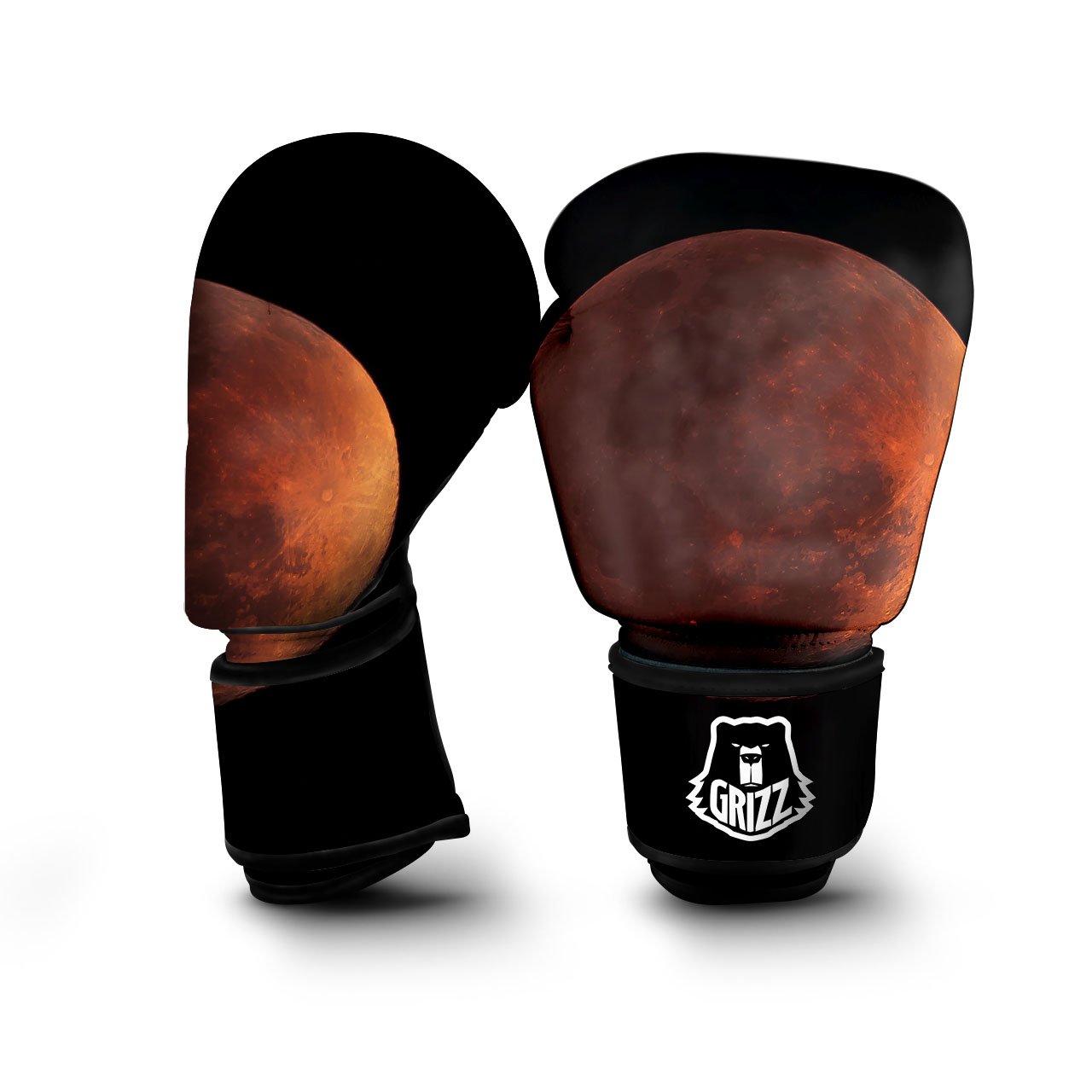 Lunar Cycle Eclipse Print Boxing Gloves-grizzshop