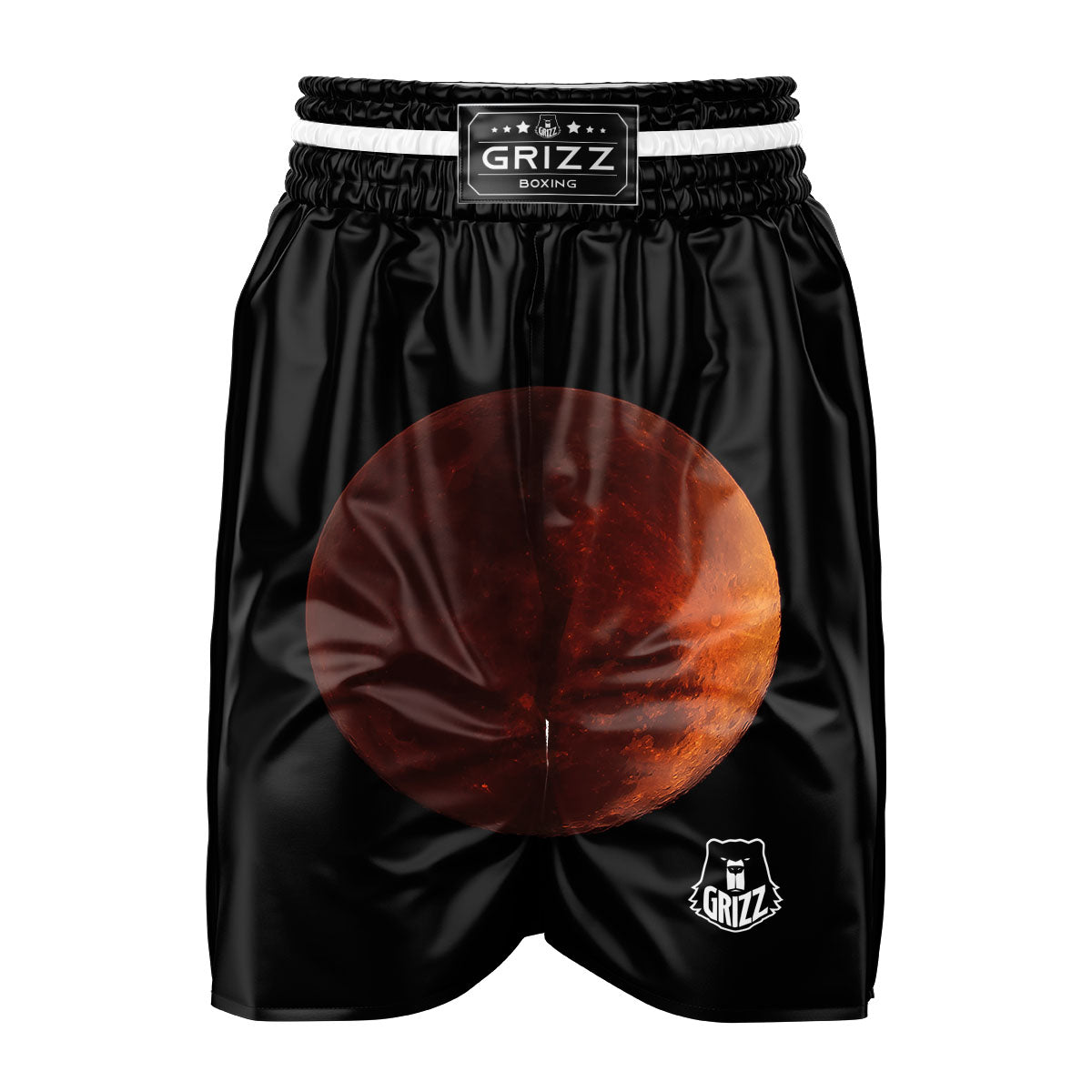Lunar Cycle Eclipse Print Boxing Shorts-grizzshop