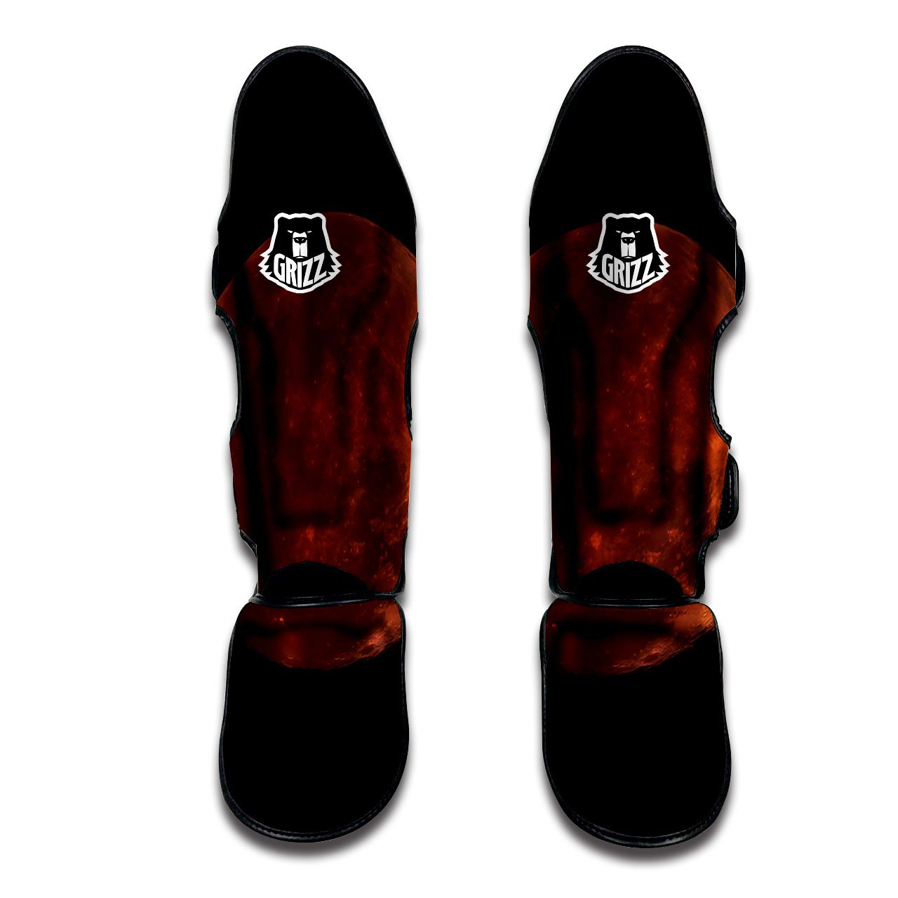 Lunar Cycle Eclipse Print Muay Thai Shin Guards-grizzshop