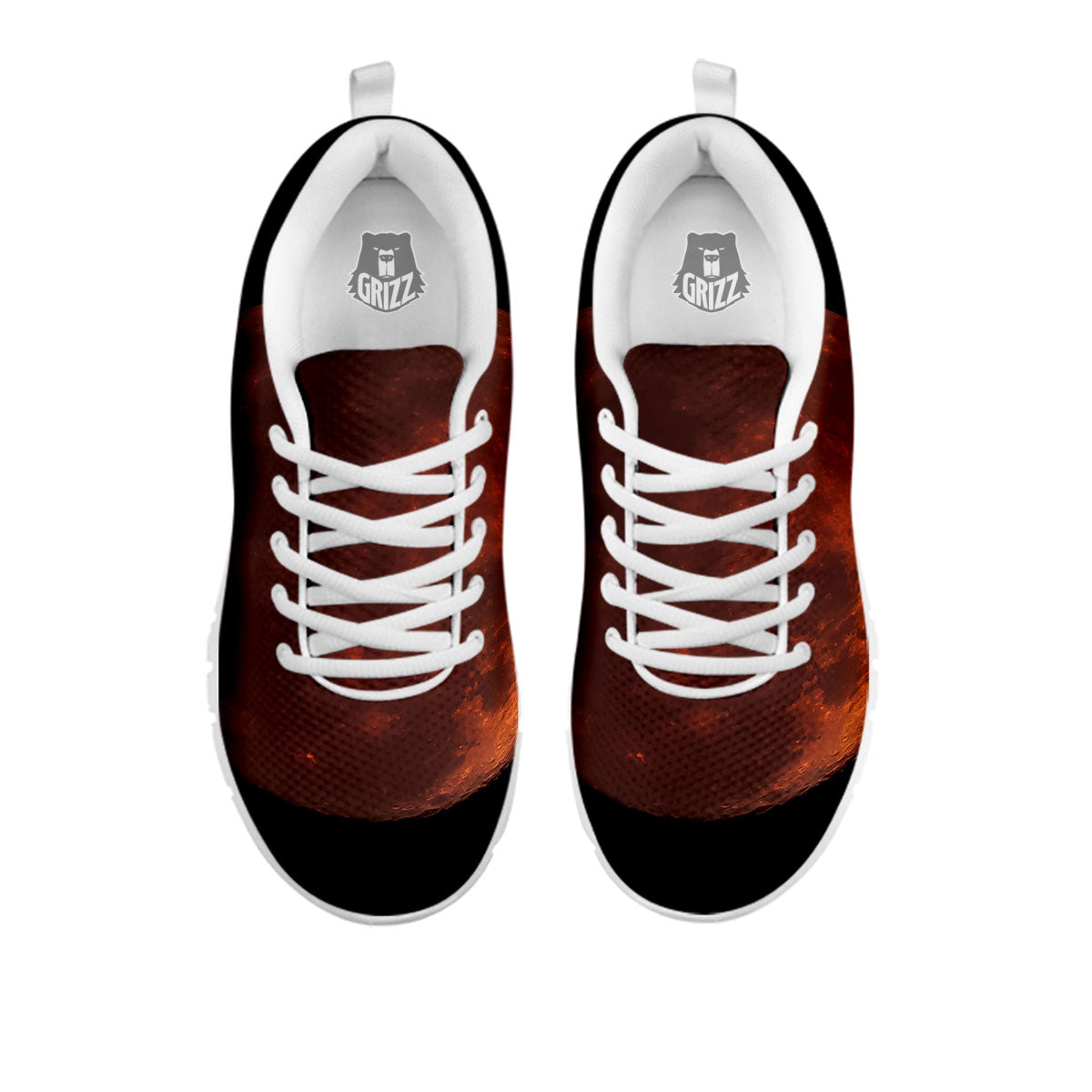 Lunar Cycle Eclipse Print White Sneaker-grizzshop