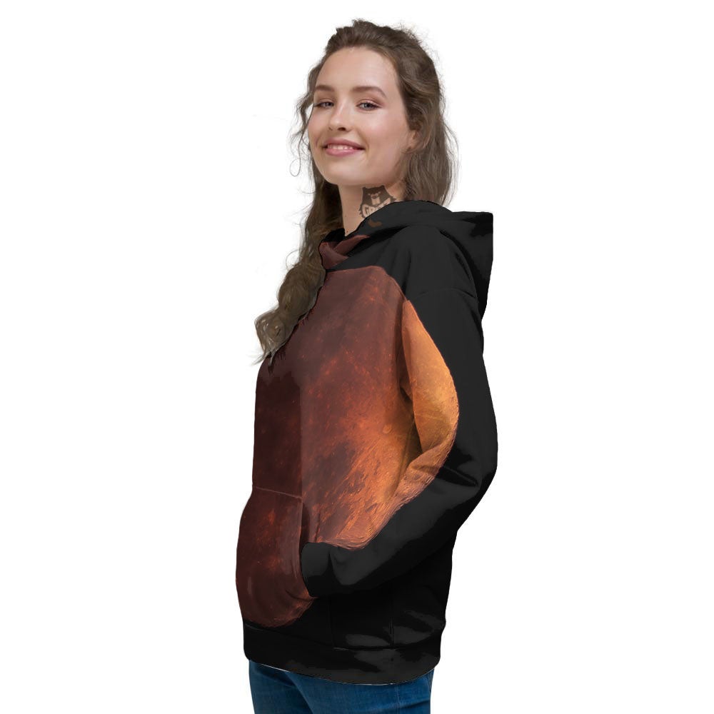 Lunar Cycle Eclipse Print Women's Hoodie-grizzshop
