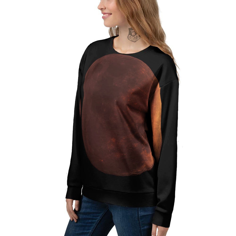 Lunar Cycle Eclipse Print Women's Sweatshirt-grizzshop