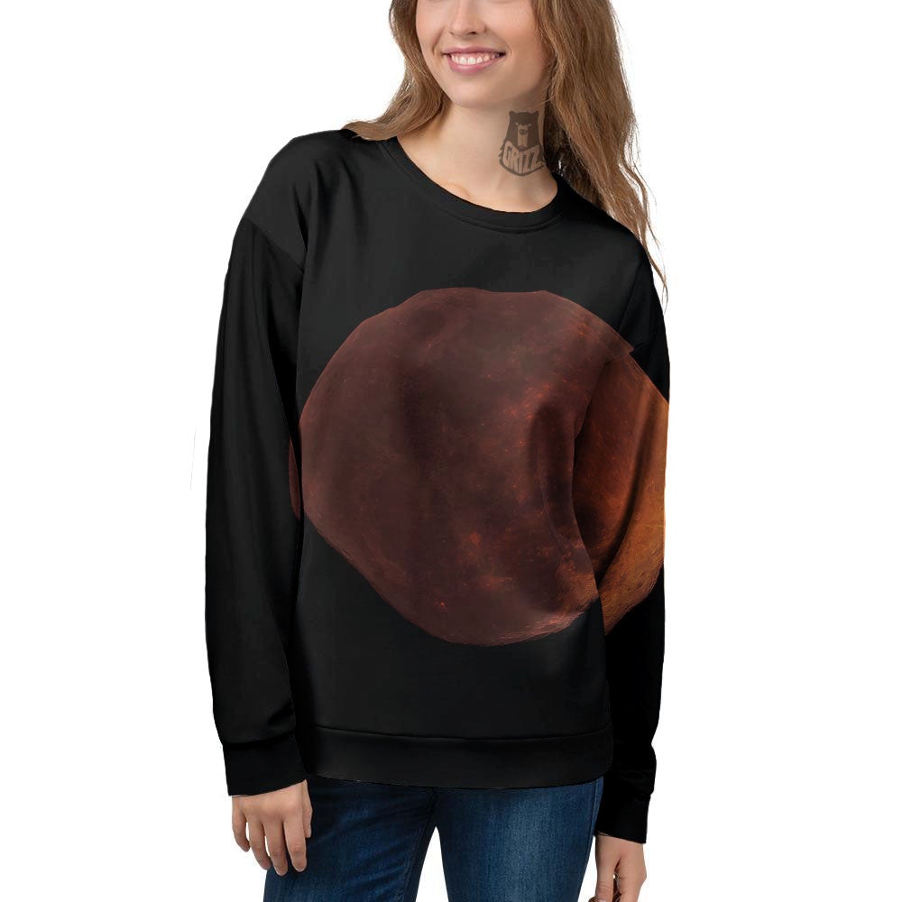 Lunar Cycle Eclipse Print Women's Sweatshirt-grizzshop