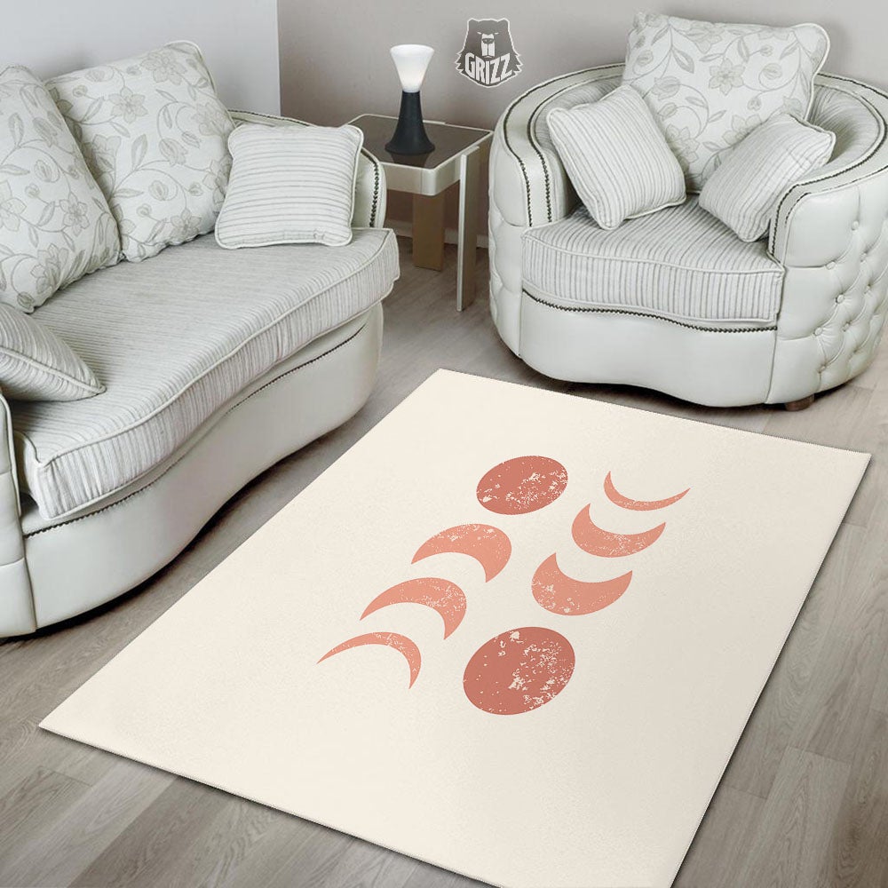 Lunar Cycle Phase Print Floor Mat-grizzshop