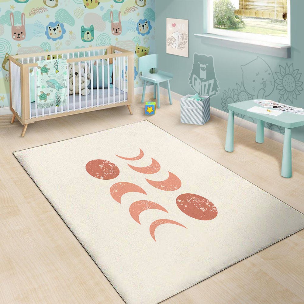 Lunar Cycle Phase Print Floor Mat-grizzshop