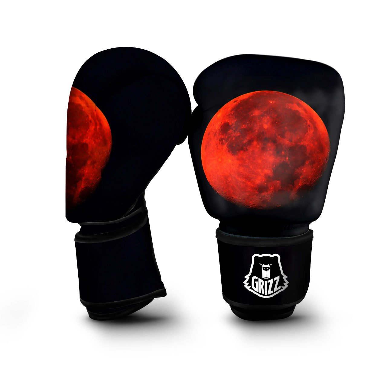 Lunar Eclipse Super Blood Moon Print Boxing Gloves-grizzshop