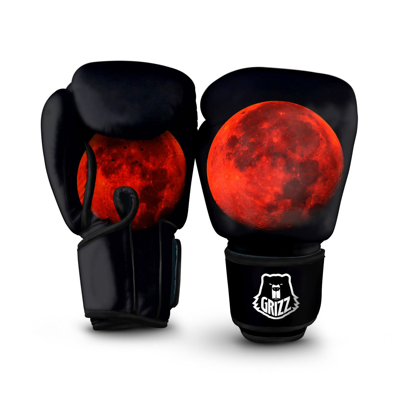 Lunar Eclipse Super Blood Moon Print Boxing Gloves-grizzshop