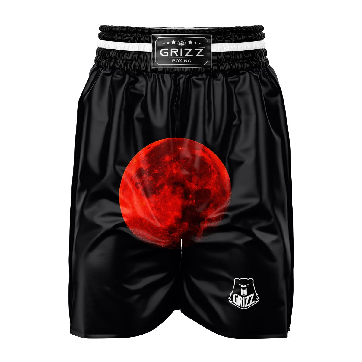 Lunar Eclipse Super Blood Moon Print Boxing Shorts-grizzshop