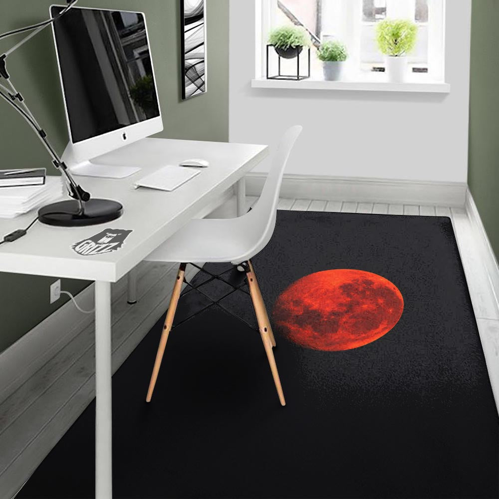 Lunar Eclipse Super Blood Moon Print Floor Mat-grizzshop