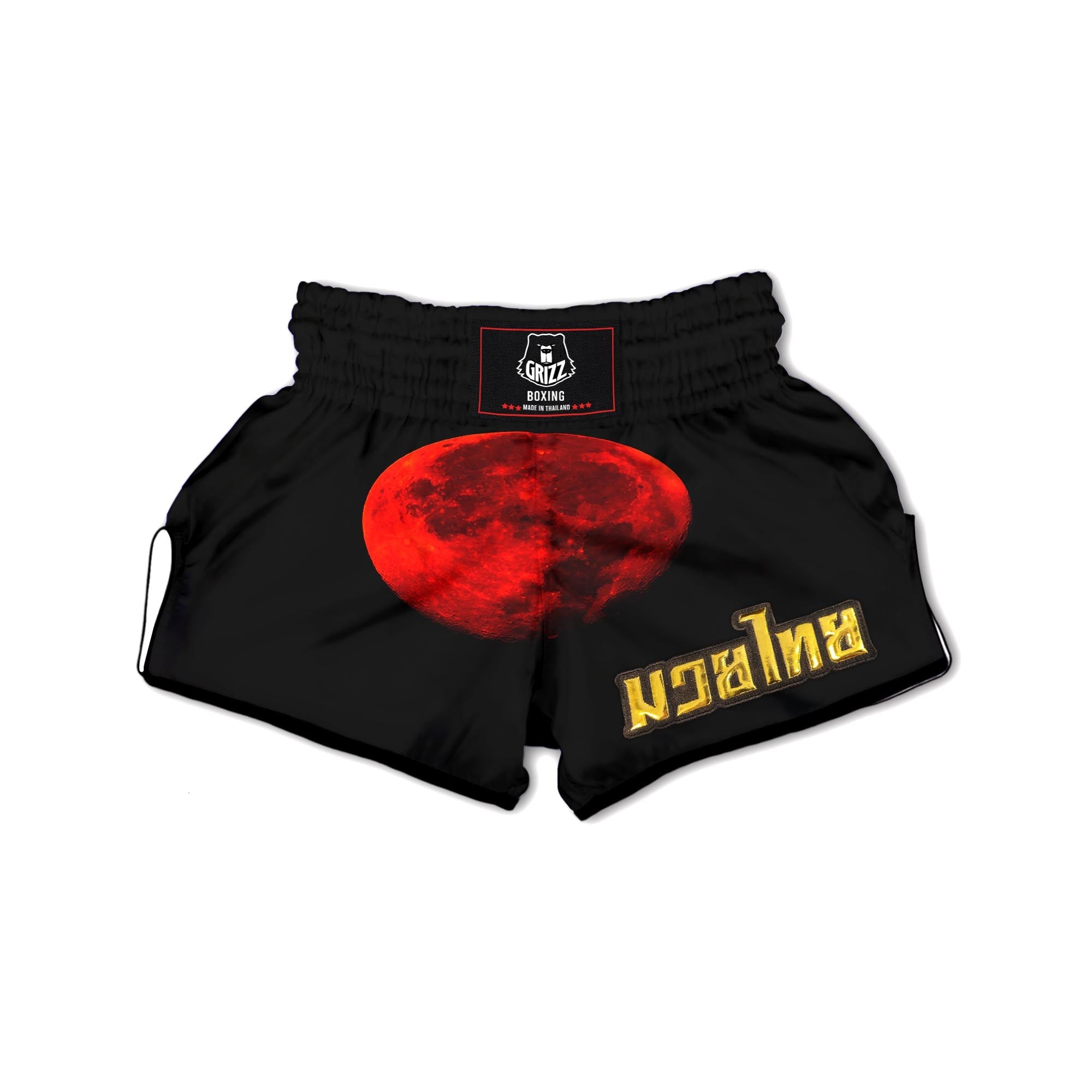 Lunar Eclipse Super Blood Moon Print Muay Thai Boxing Shorts-grizzshop