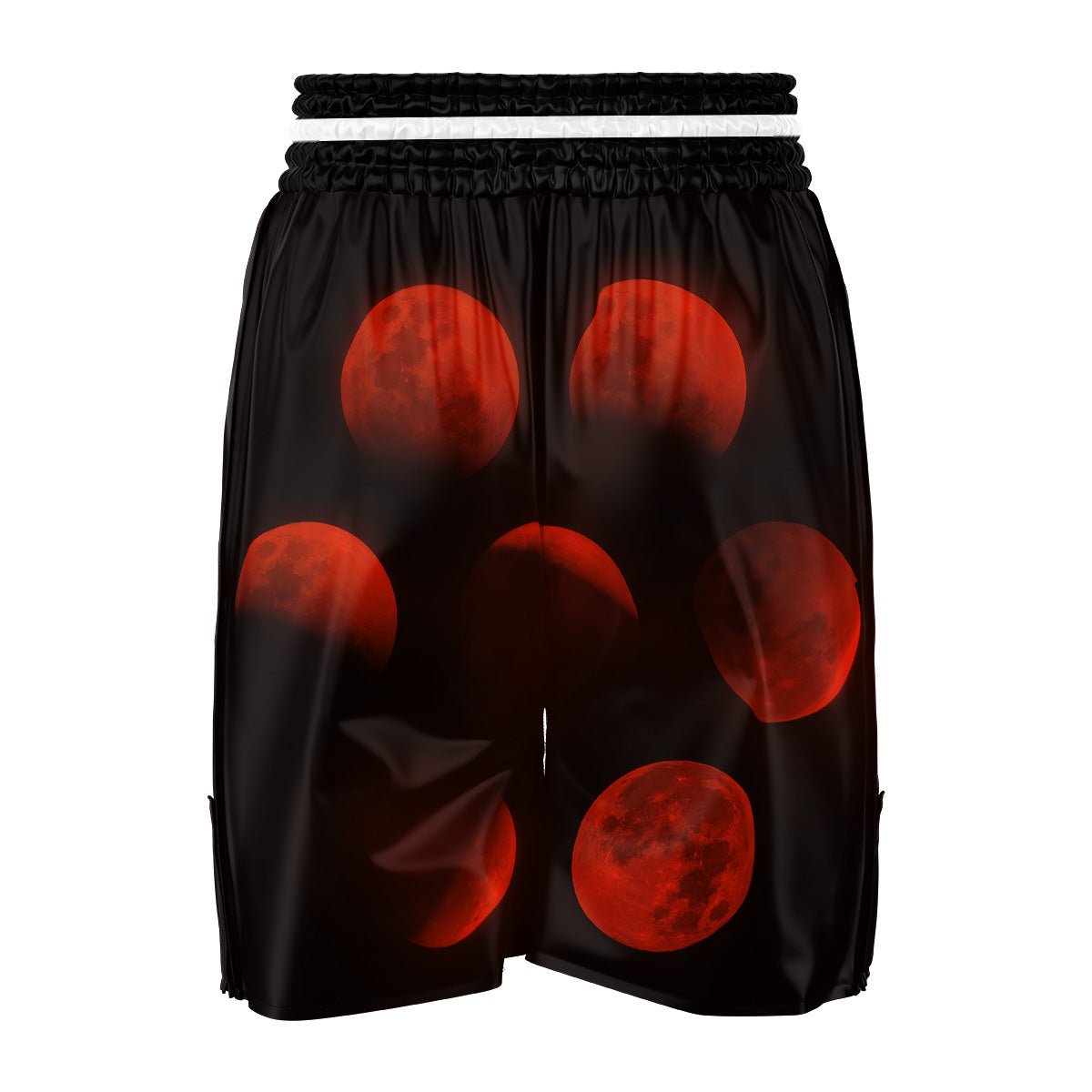 Lunar Phase Blood Moon Print Boxing Shorts-grizzshop