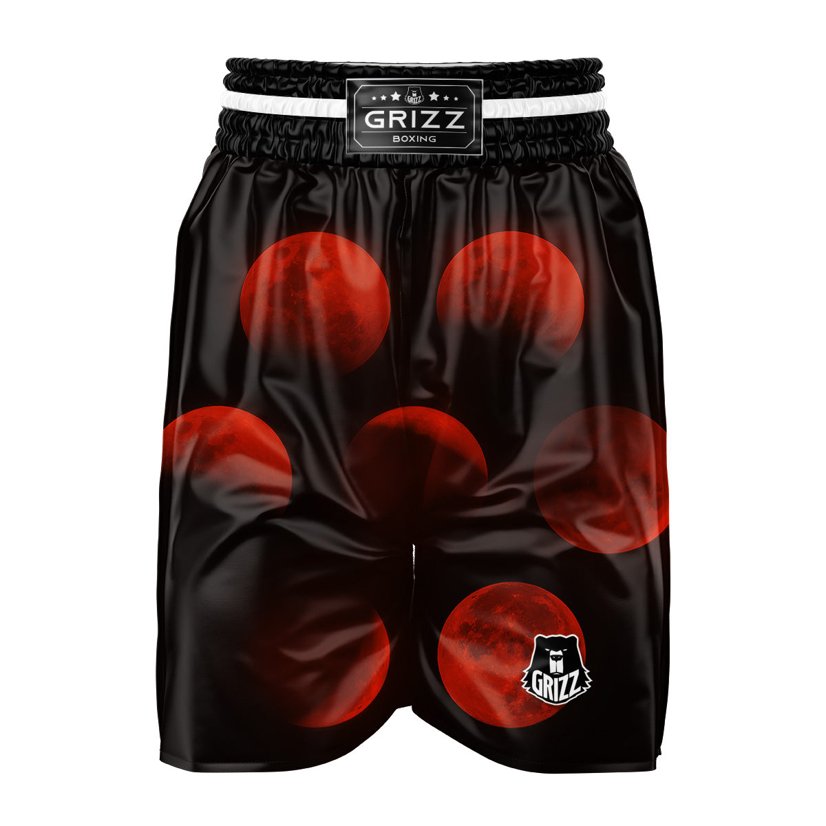Lunar Phase Blood Moon Print Boxing Shorts-grizzshop
