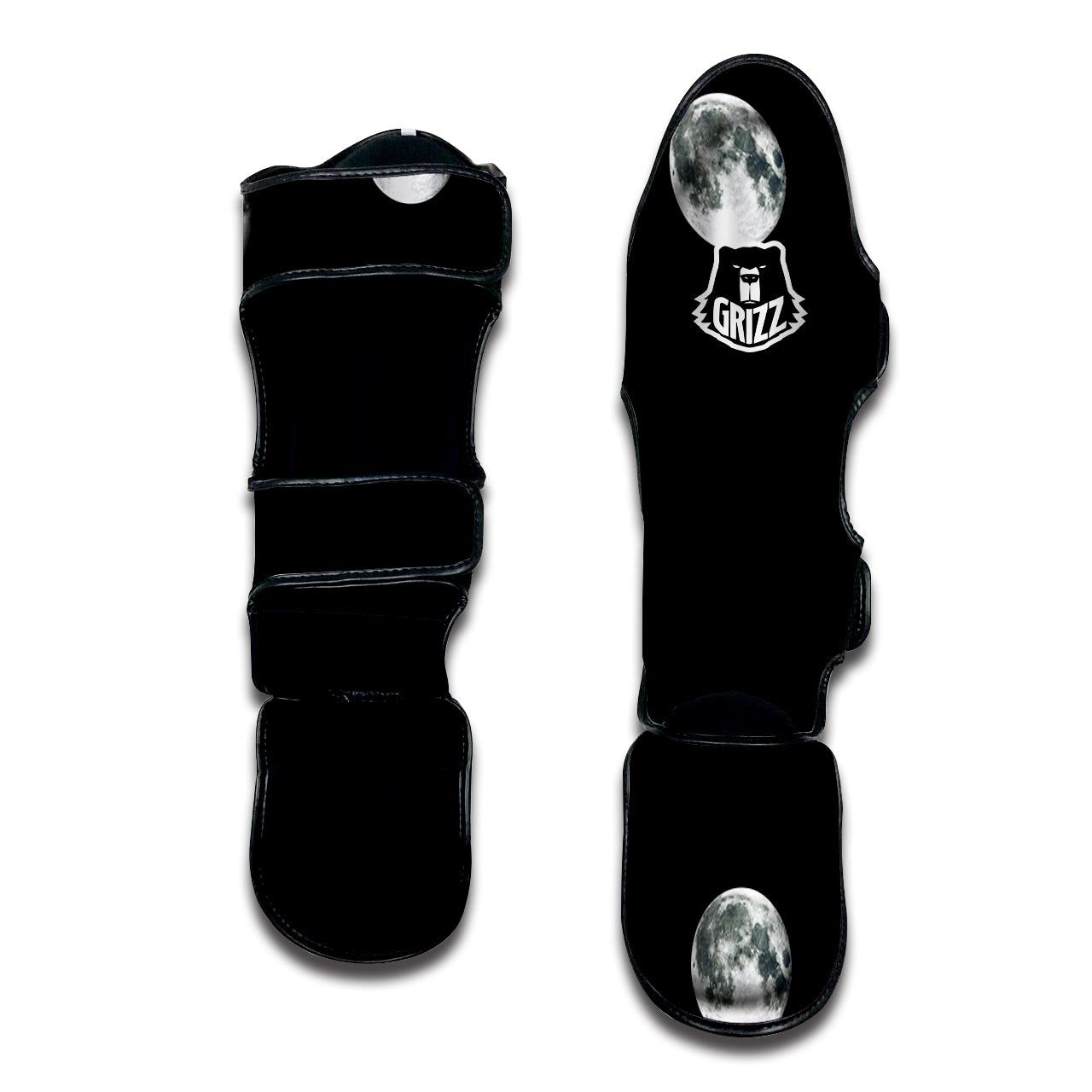 Lunar Phase Starry Sky Print Muay Thai Shin Guards-grizzshop