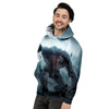 Lycan werewolf And Full Moon Print Men's Hoodie-grizzshop