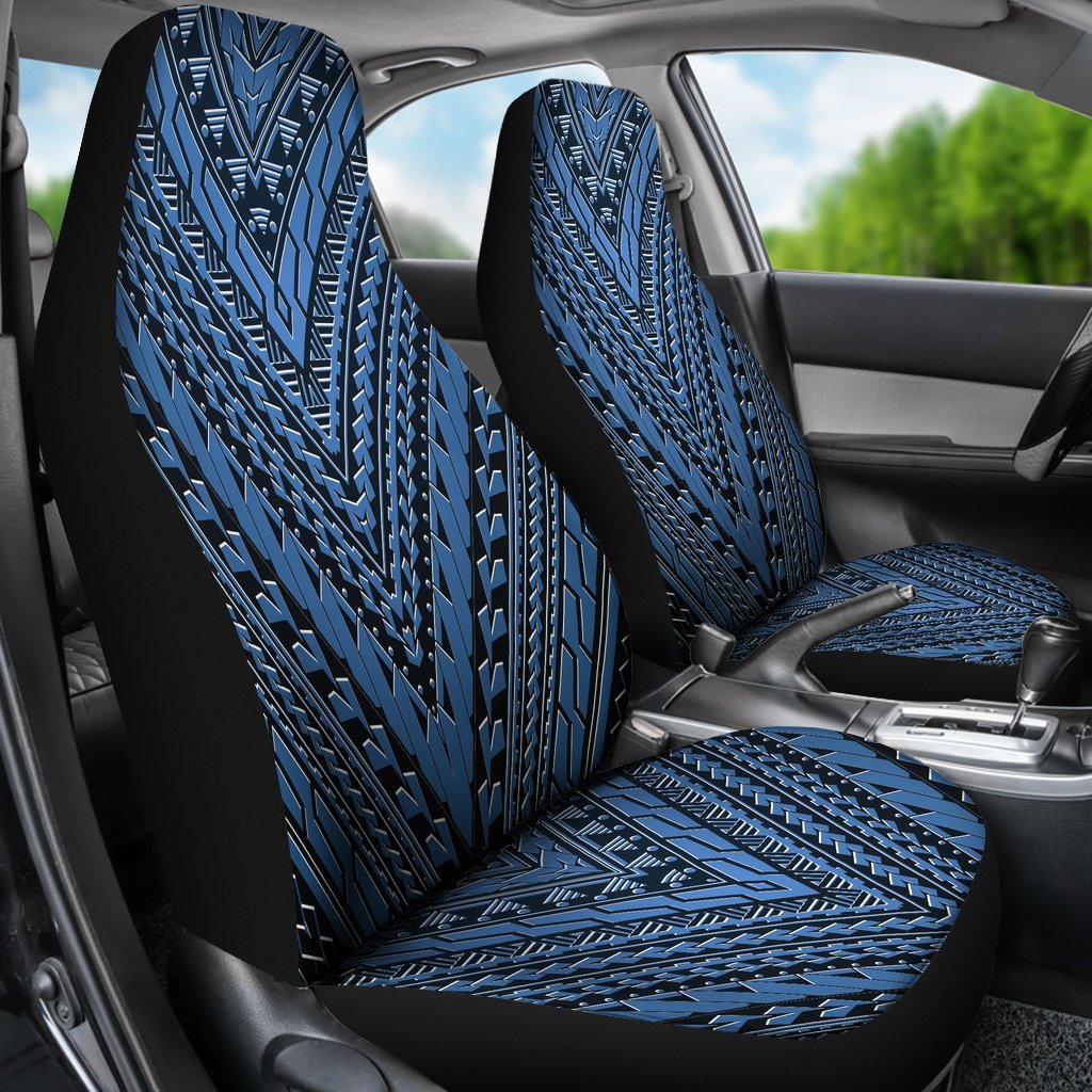 MAORI BLUE PATTERN PRINT CAR SEAT COVER UNIVERSAL FIT-grizzshop