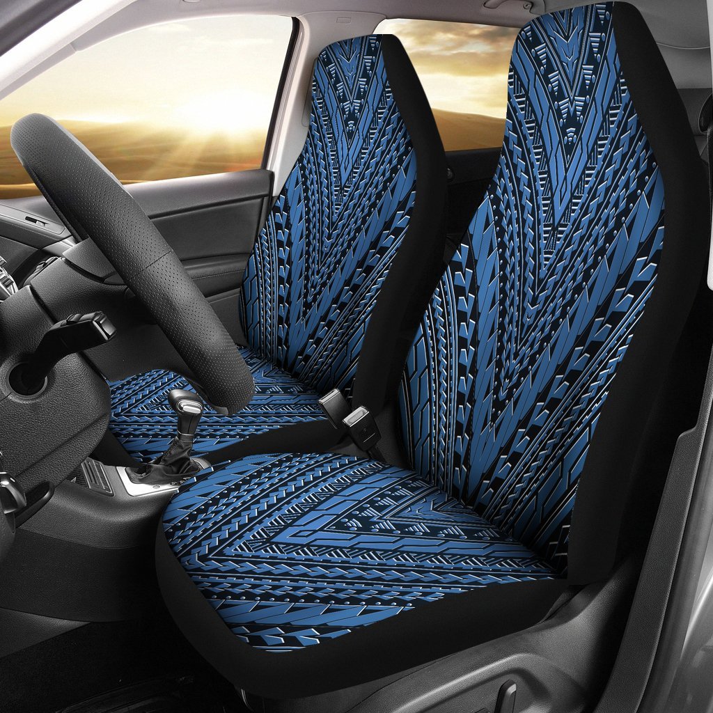 MAORI BLUE PATTERN PRINT CAR SEAT COVER UNIVERSAL FIT-grizzshop