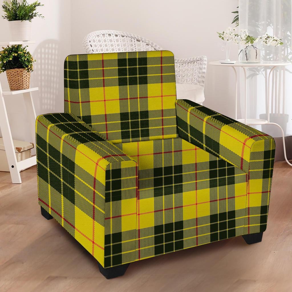 MacLeod Yellow Plaid Tartan Armchair Cover-grizzshop