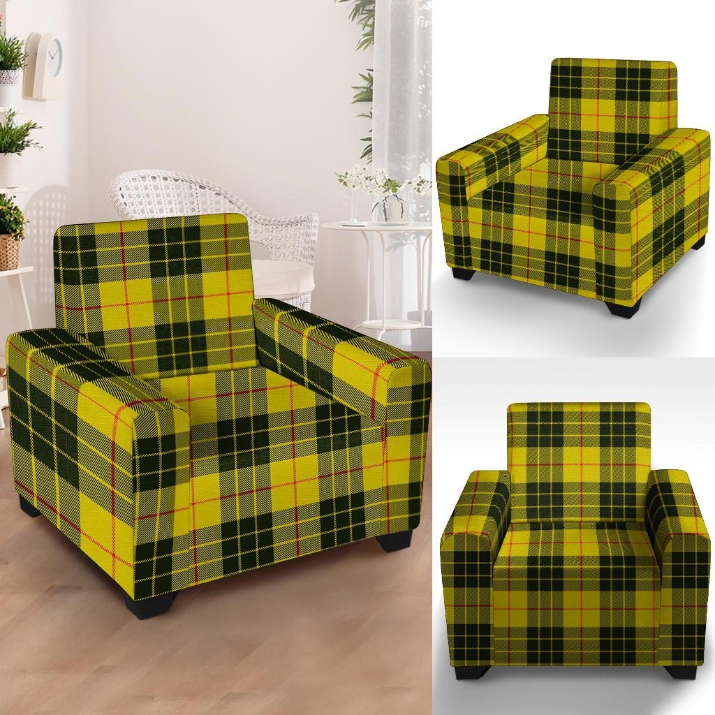 MacLeod Yellow Plaid Tartan Armchair Cover-grizzshop