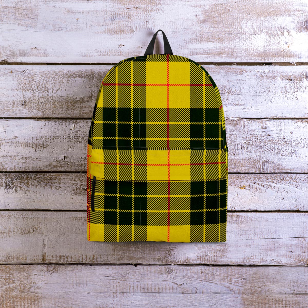 MacLeod Yellow Plaid Tartan Backpack-grizzshop