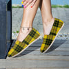 MacLeod Yellow Plaid Tartan Canvas Shoes-grizzshop