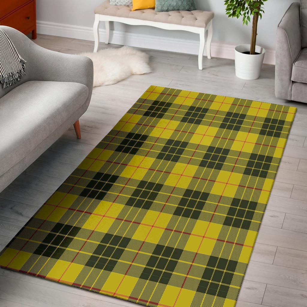 MacLeod Yellow Plaid Tartan Floor Mat-grizzshop