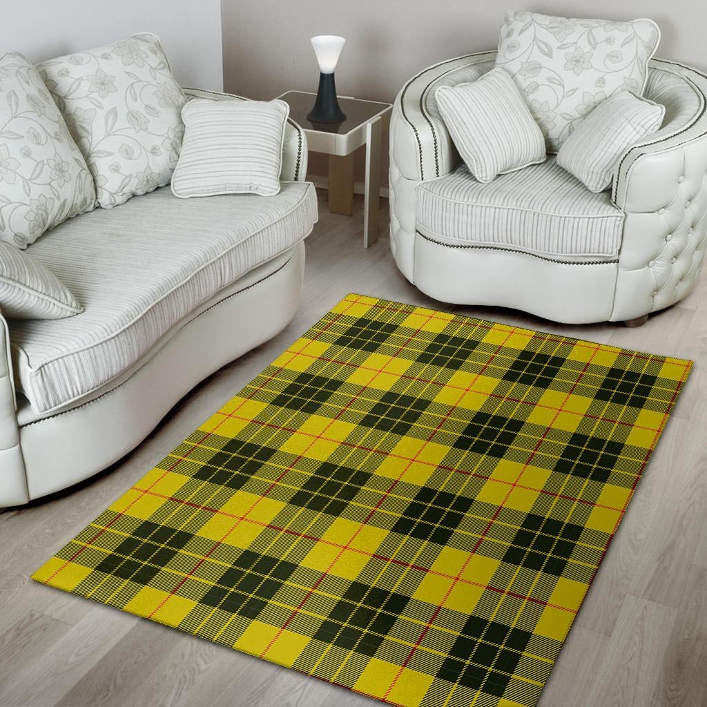 MacLeod Yellow Plaid Tartan Floor Mat-grizzshop