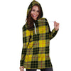 MacLeod Yellow Plaid Tartan Hoodie Dress-grizzshop