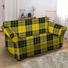 MacLeod Yellow Plaid Tartan Loveseat Cover-grizzshop