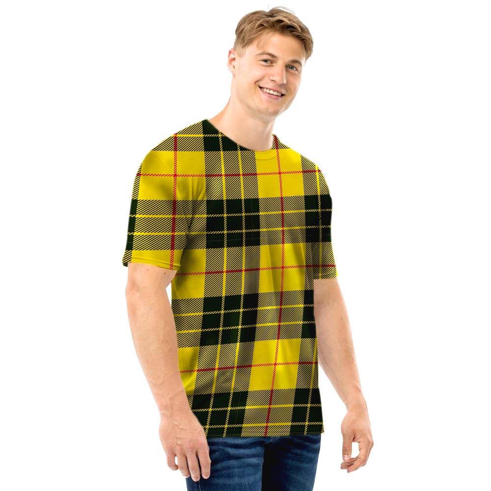 MacLeod Yellow Plaid Tartan Men T Shirt-grizzshop