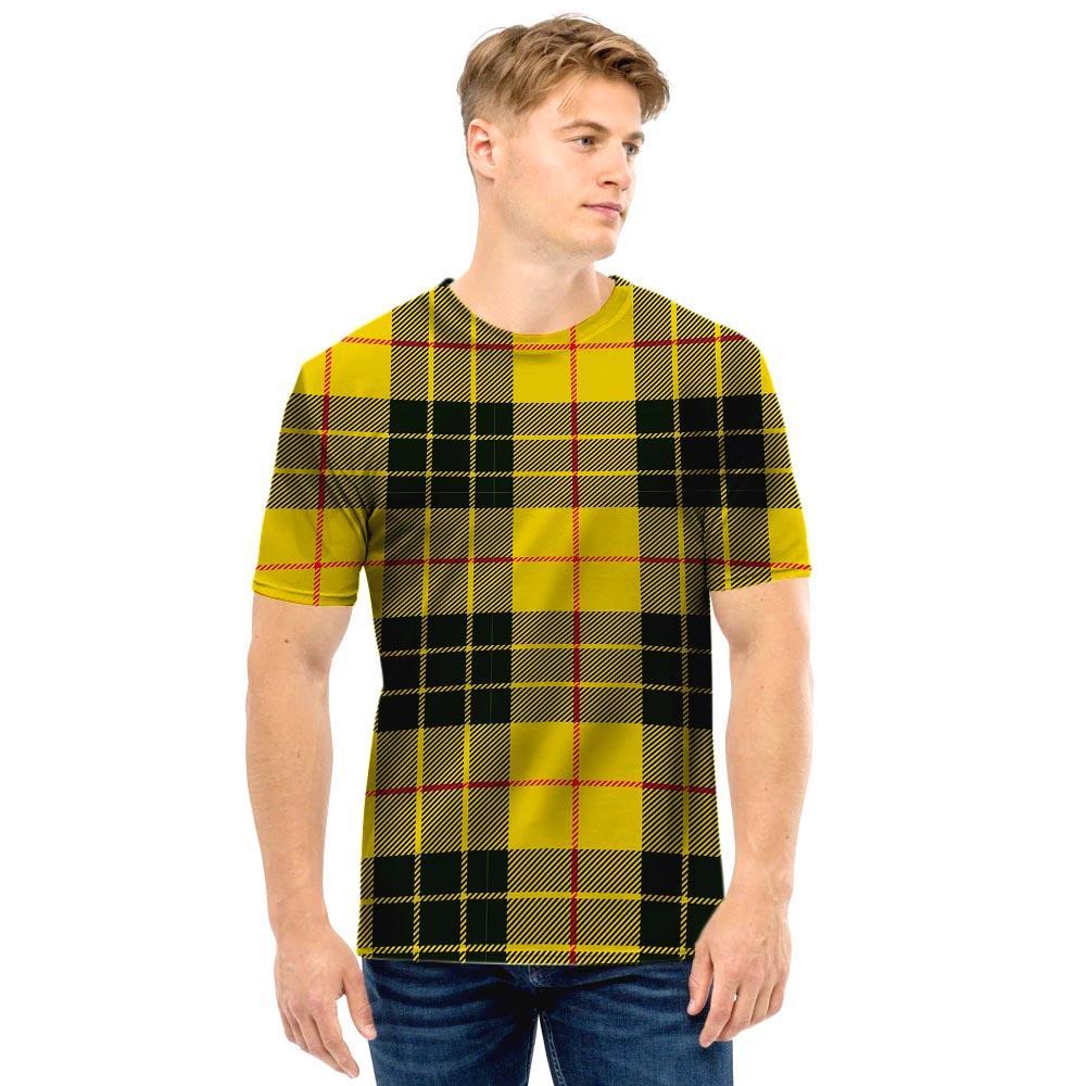 MacLeod Yellow Plaid Tartan Men T Shirt-grizzshop