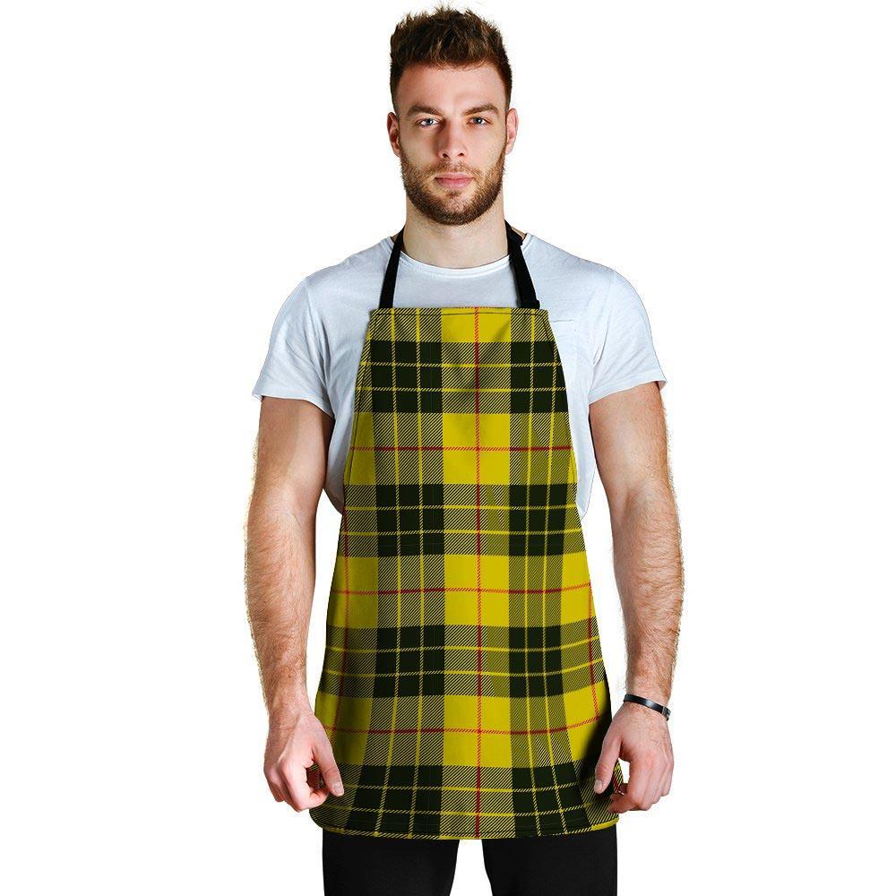 MacLeod Yellow Plaid Tartan Men's Apron-grizzshop