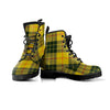 MacLeod Yellow Plaid Tartan Men's Boots-grizzshop