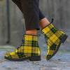 MacLeod Yellow Plaid Tartan Men's Boots-grizzshop