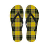 MacLeod Yellow Plaid Tartan Men's Flip Flops-grizzshop