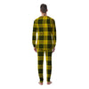 MacLeod Yellow Plaid Tartan Men's Pajamas-grizzshop